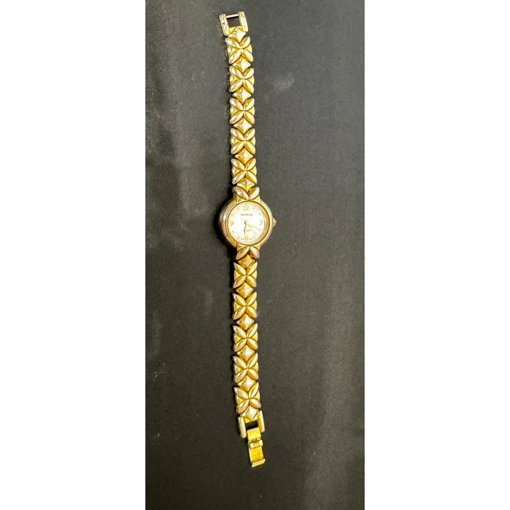 Novelle‎ Womens Two Tone Gold Silver Quartz Watch Japan Movement Roun Dial